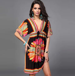Printed Midi Beach Dress