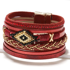 Handwoven Bohemian Eye Bracelet for Women (In Stock)