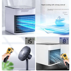2nd Gen Mini Air Cooler - Portable Colorful Desktop Fan