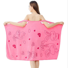 Quick Dry Microfiber Bath or Beach Towel & Spa Robe for Women