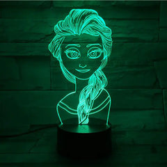 Color Changing Remote Control 3D Night Light - Cartoon