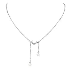 Moon and Star Pendant Necklace