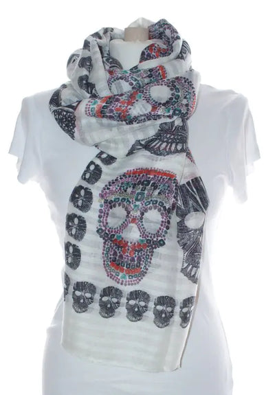 Colorful Skull Scarf for Beach Vacation and Sun Protection