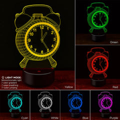 Colorful Touch Remote Control LED Visual Lamp 3D Light