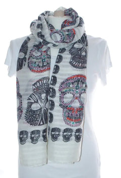 Colorful Skull Scarf for Beach Vacation and Sun Protection