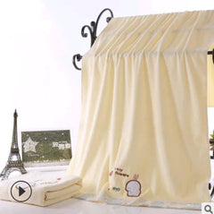 Luxury Microfiber Bath Towel with Lace Trim for All Ages
