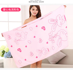 Quick Dry Microfiber Bath or Beach Towel & Spa Robe for Women