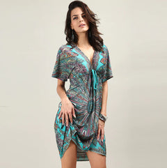 Printed Midi Beach Dress
