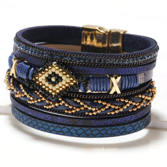 Handwoven Bohemian Eye Bracelet for Women (In Stock)