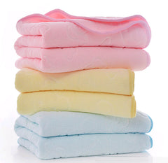 Microfiber Embossed Bear Bath Towel and Robe Set
