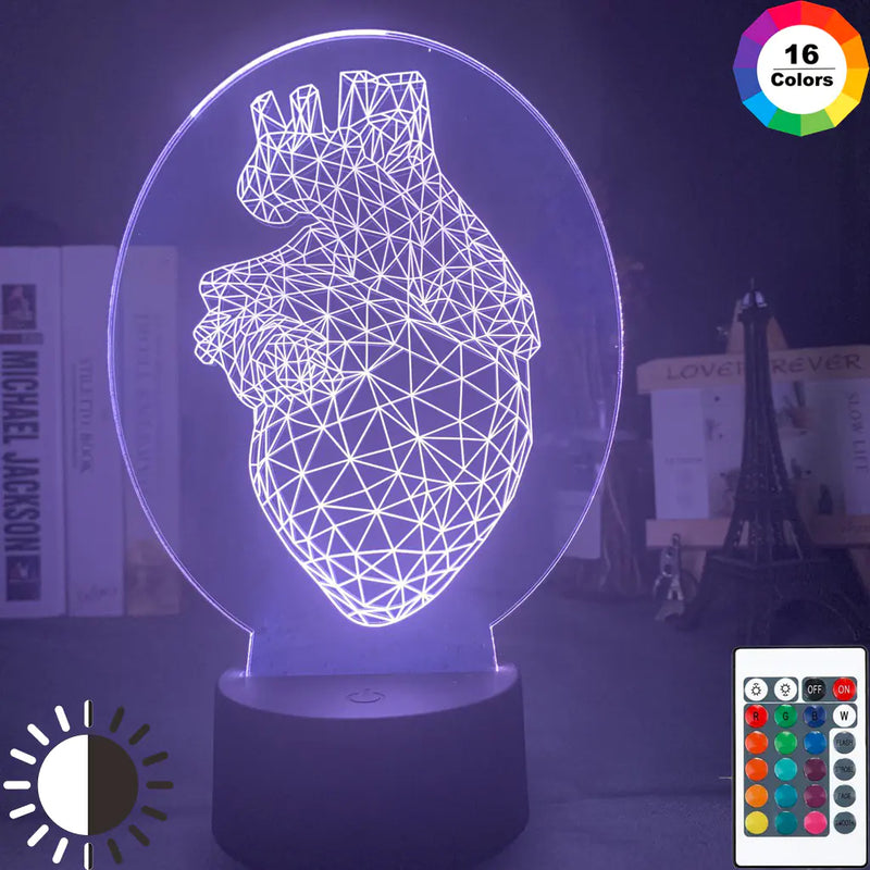 Colorful Touch Remote LED Visual Lamp 3D Table Light
