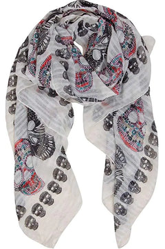 Colorful Skull Scarf for Beach Vacation and Sun Protection