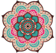 Multifunctional Printed Fringe Beach Towel, Round Shape