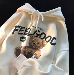 Thickened Fleece Bear Hooded Sweater for Women