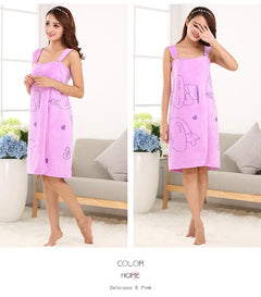 Quick Dry Microfiber Bath or Beach Towel & Spa Robe for Women