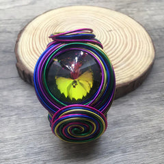 Handmade Wide Bracelet with Personalized Color Weaving