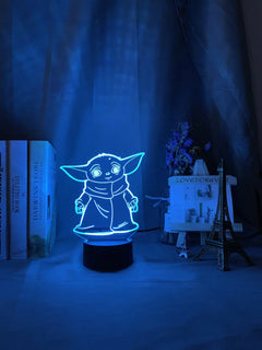 Colorful Touch Remote LED 3D Visual Night Light