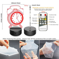 Colorful Touch Remote Control LED Visual Lamp 3D Light