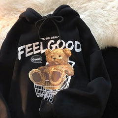 Thickened Casual Bear Hooded Sweater for Women