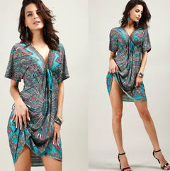 Printed Midi Beach Dress