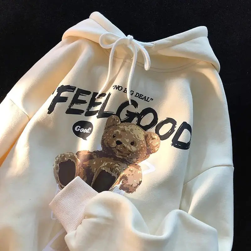 Thickened Fleece Bear Hooded Sweater for Women