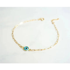 Bohemian Devil's Eye Bracelet with Blue Eyes for Women