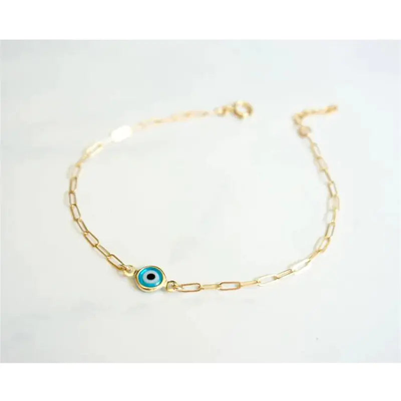 Bohemian Devil's Eye Bracelet with Blue Eyes for Women