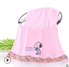 Luxury Microfiber Bath Towel with Lace Trim for All Ages