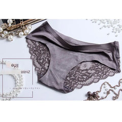 Sexy Ice Silk Women's Lace Thong Panties