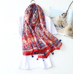 Oversized Summer Scarf for Beach and Sun Protection